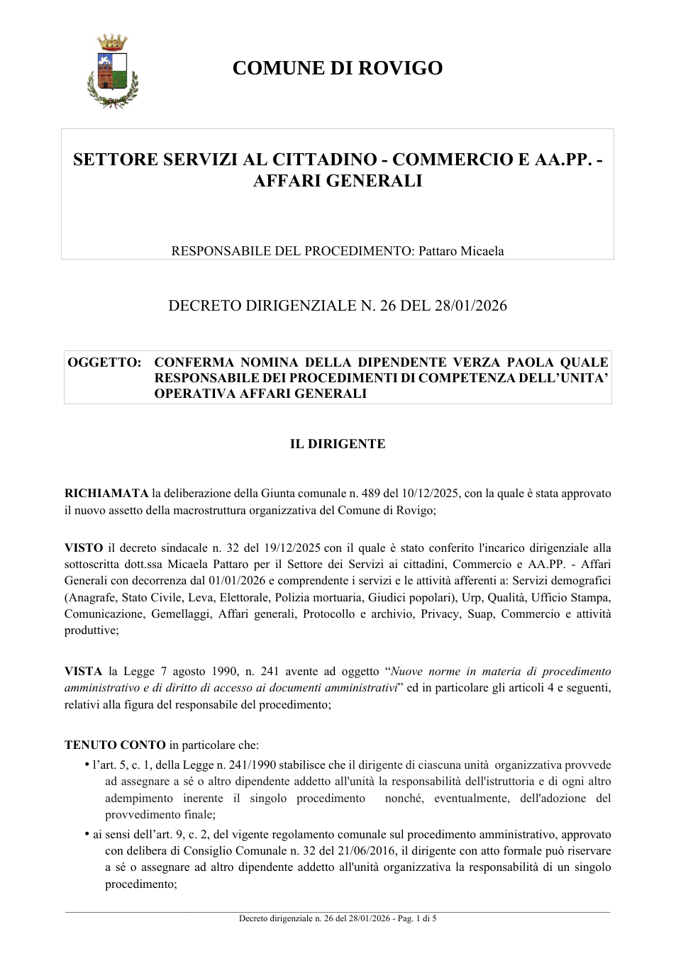 Pagina 1 del documento