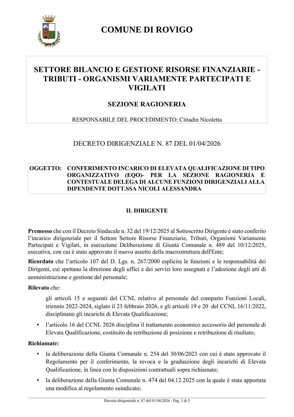 Pagina 1 del documento