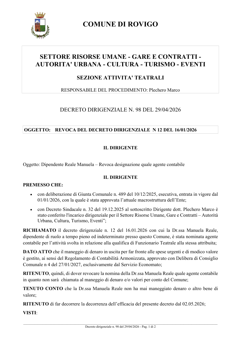 Pagina 1 del documento