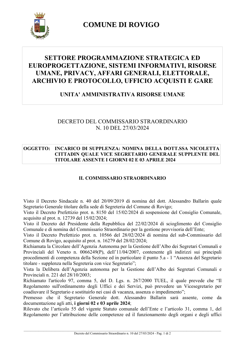 Pagina 1 del documento