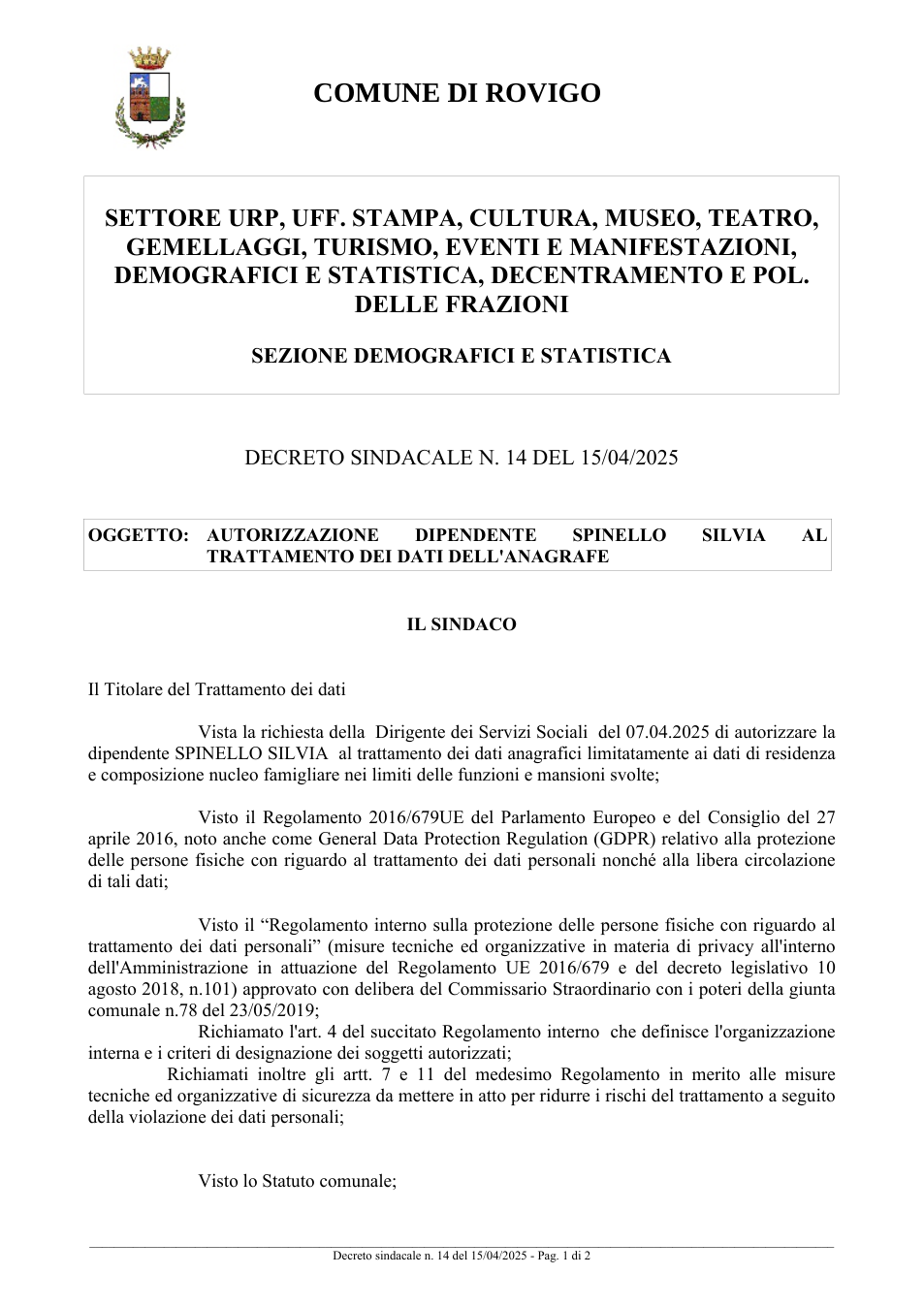 Pagina 1 del documento