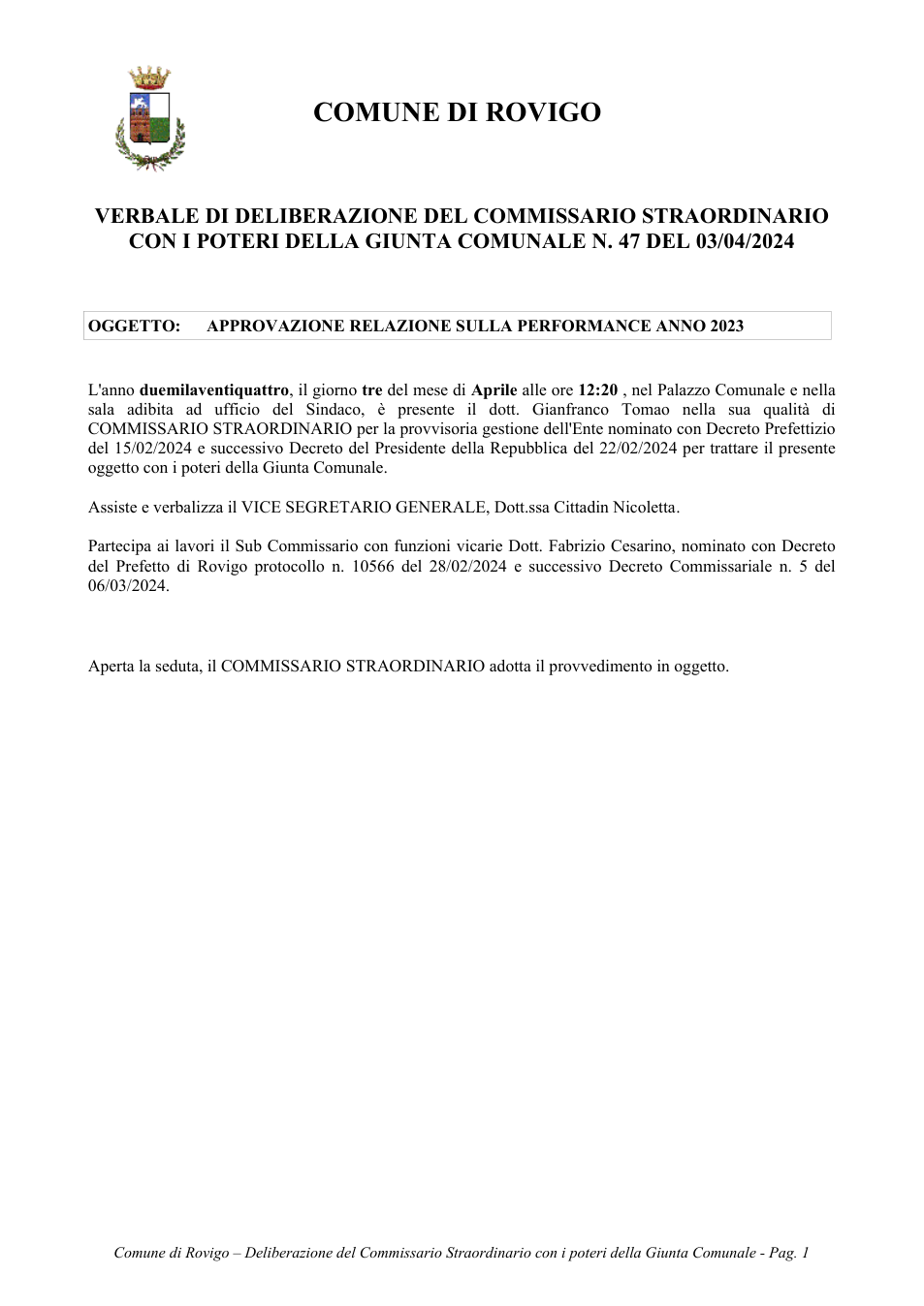 Pagina 1 del documento