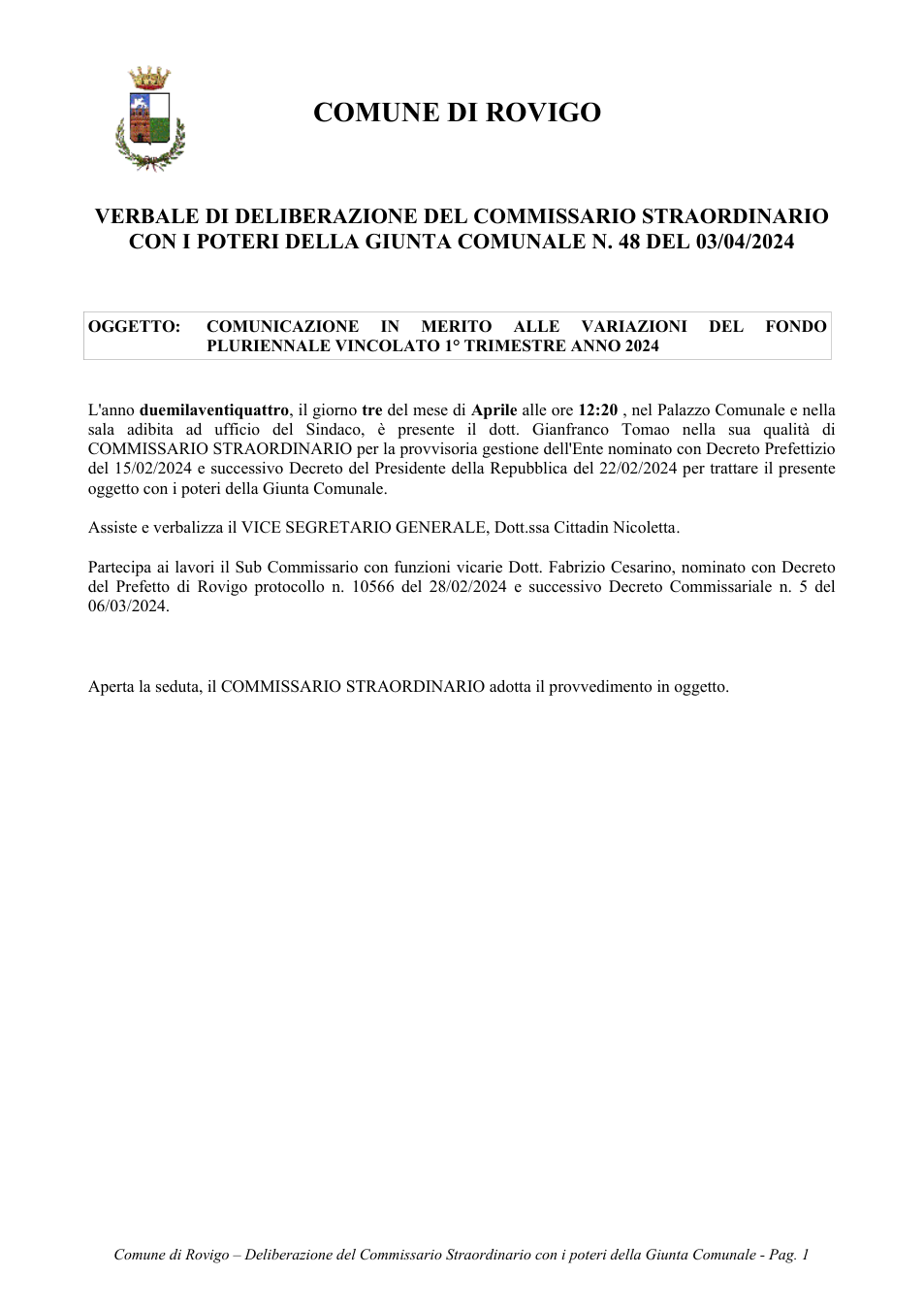 Pagina 1 del documento