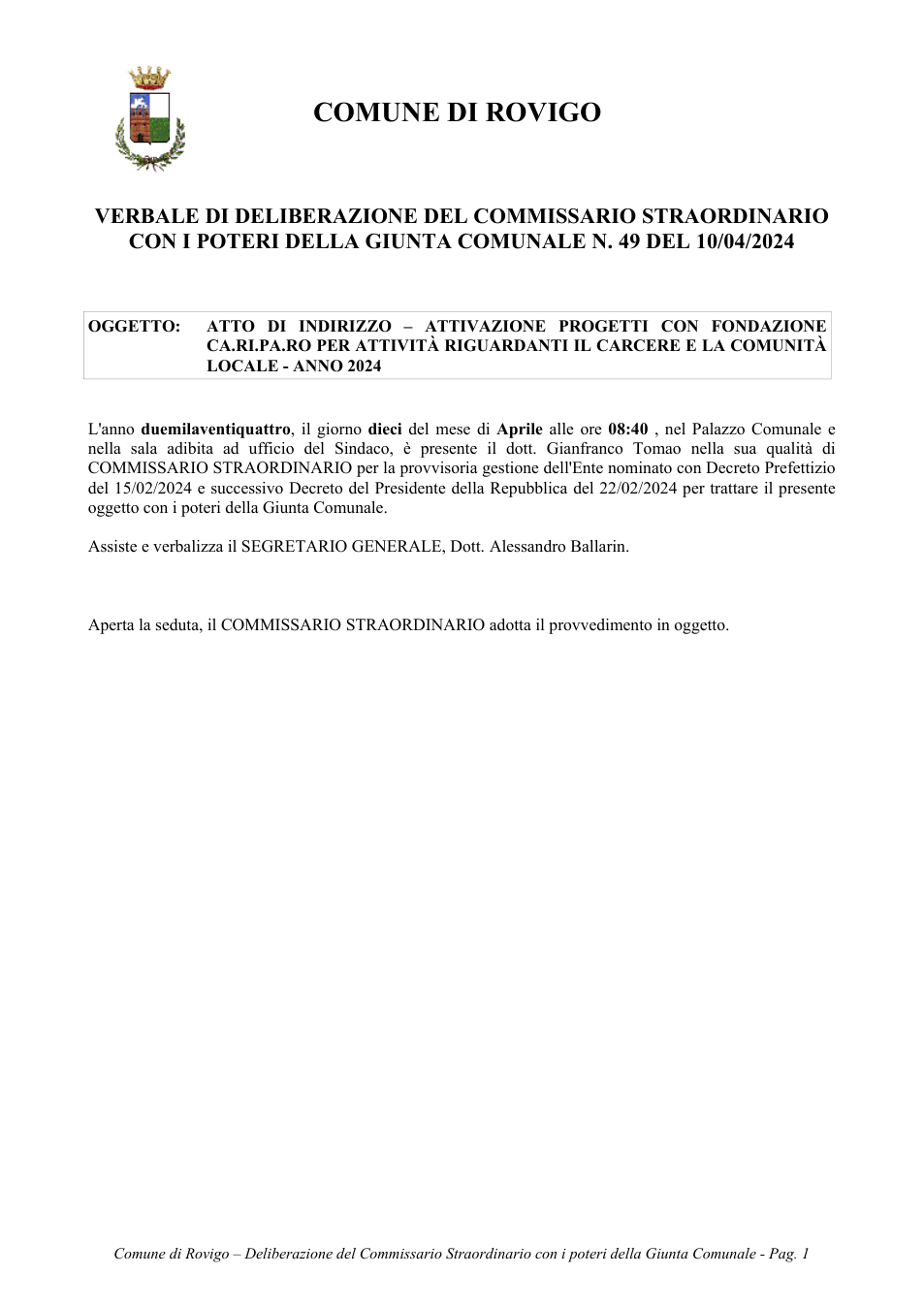 Pagina 1 del documento