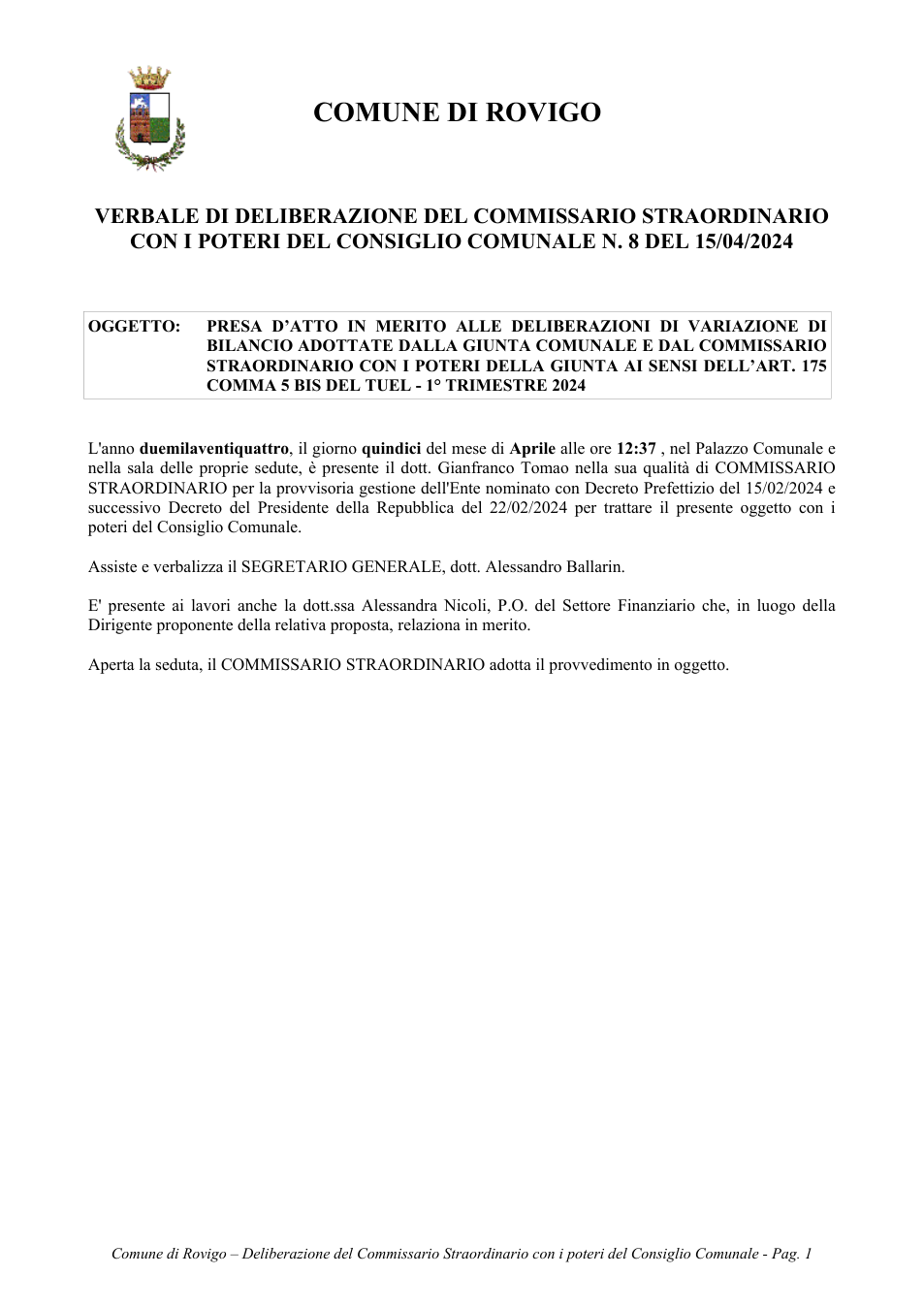Pagina 1 del documento