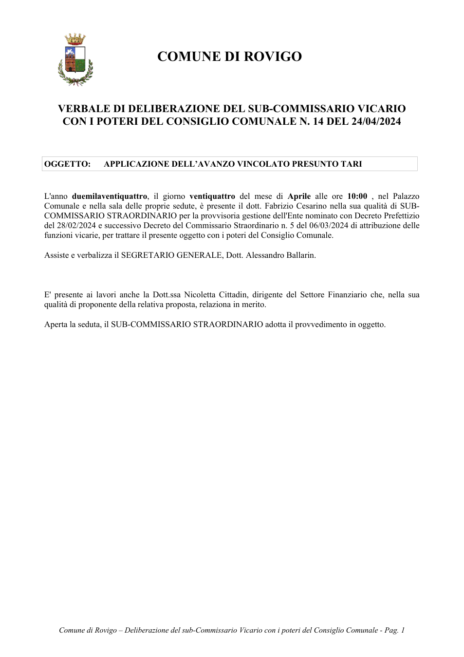 Pagina 1 del documento