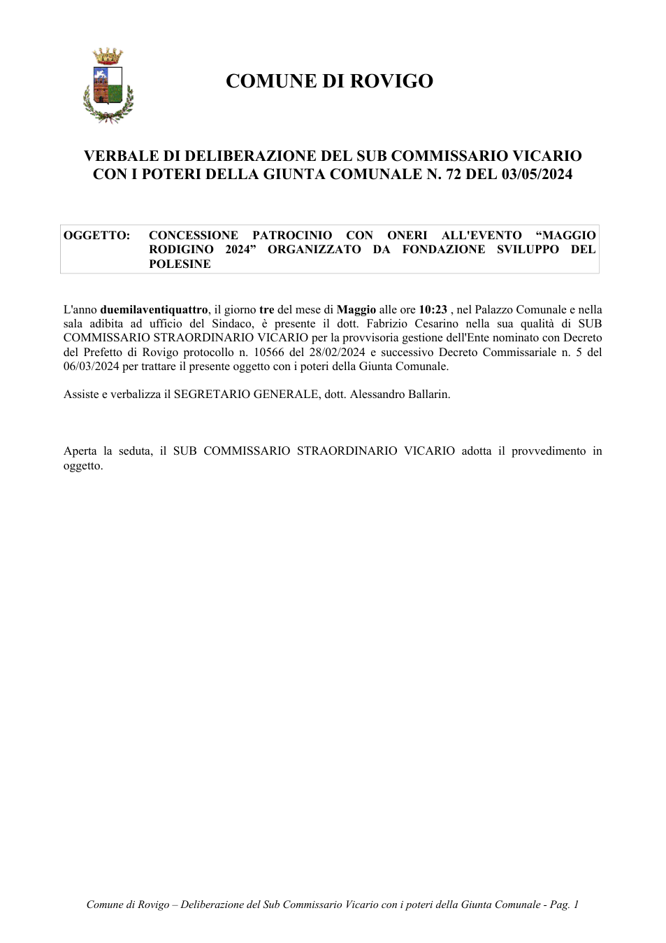 Pagina 1 del documento