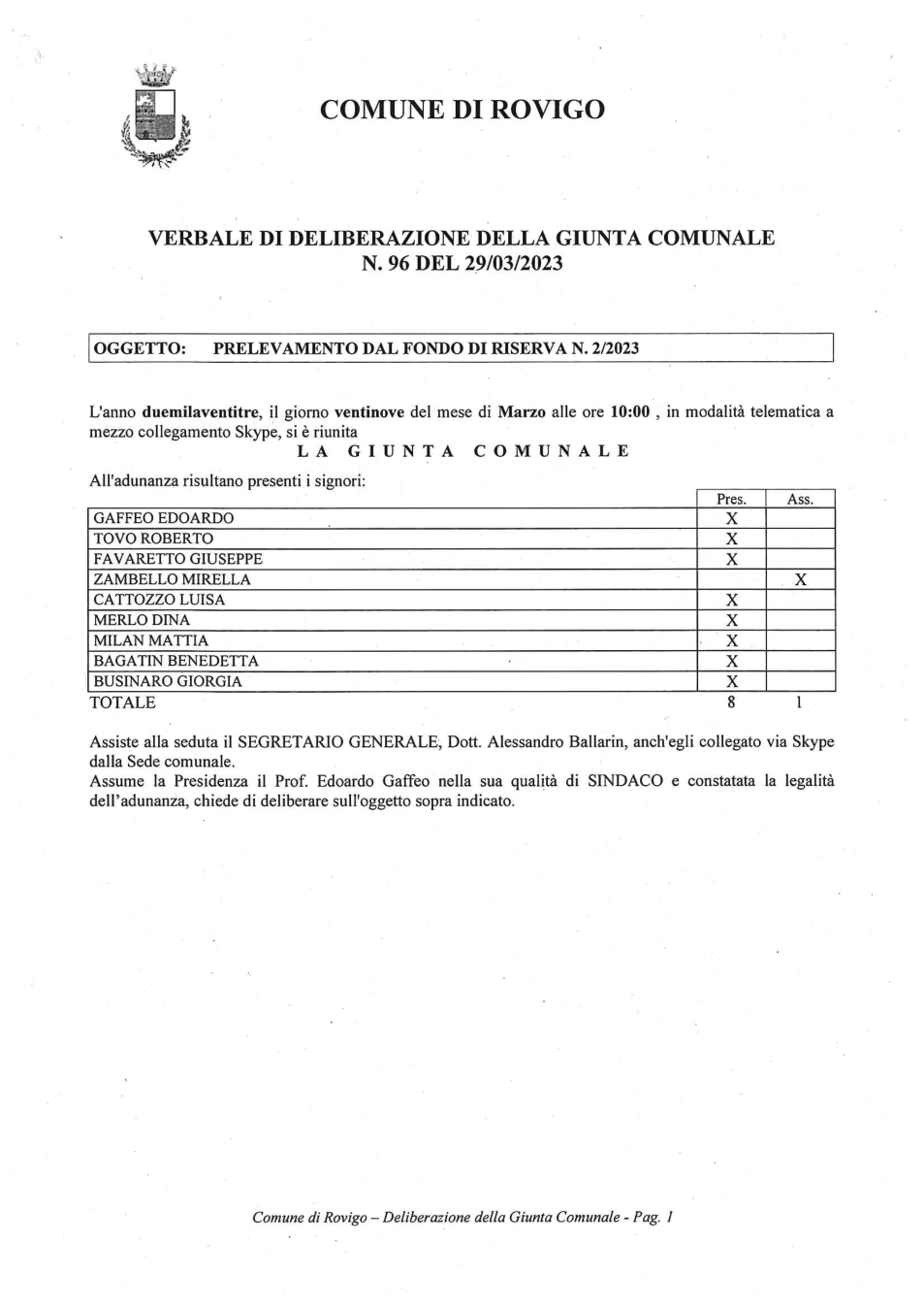Pagina 1 del documento