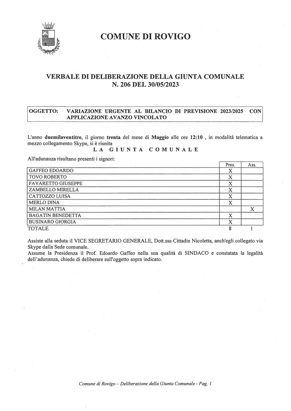 Pagina 1 del documento