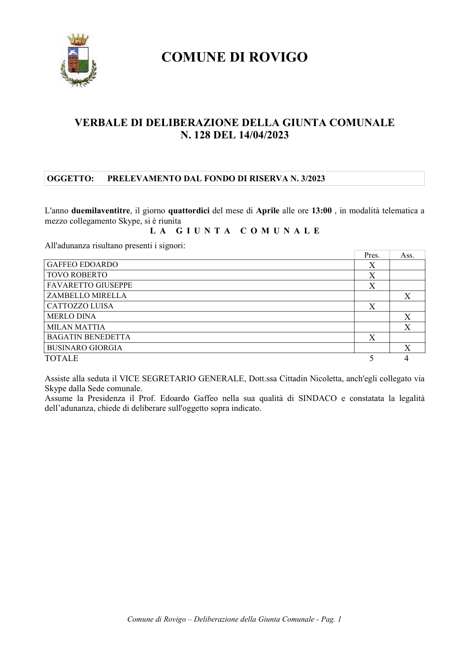 Pagina 1 del documento