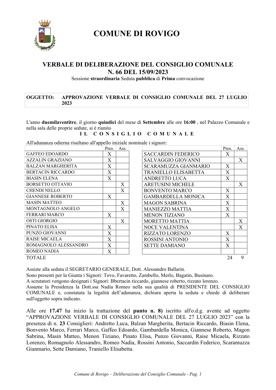 Pagina 1 del documento