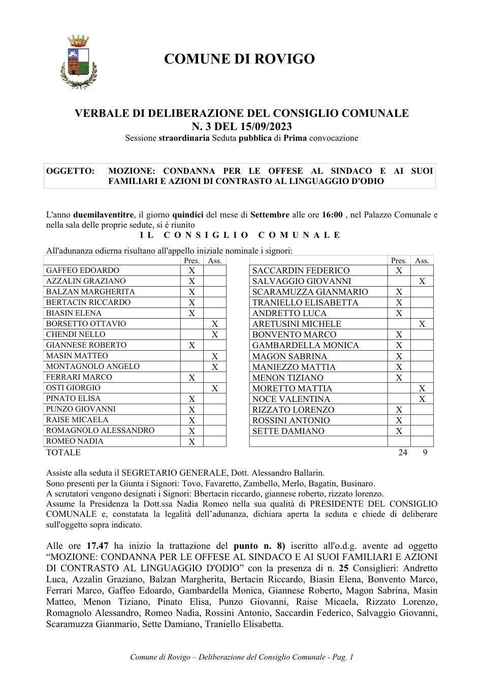 Pagina 1 del documento