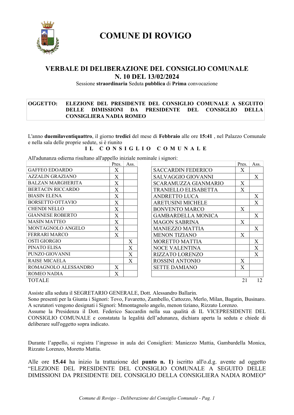 Pagina 1 del documento