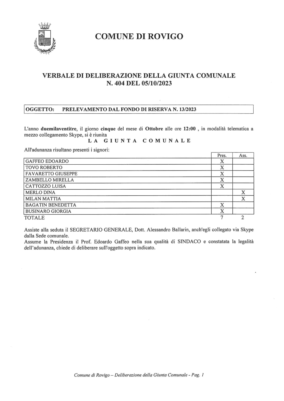 Pagina 1 del documento