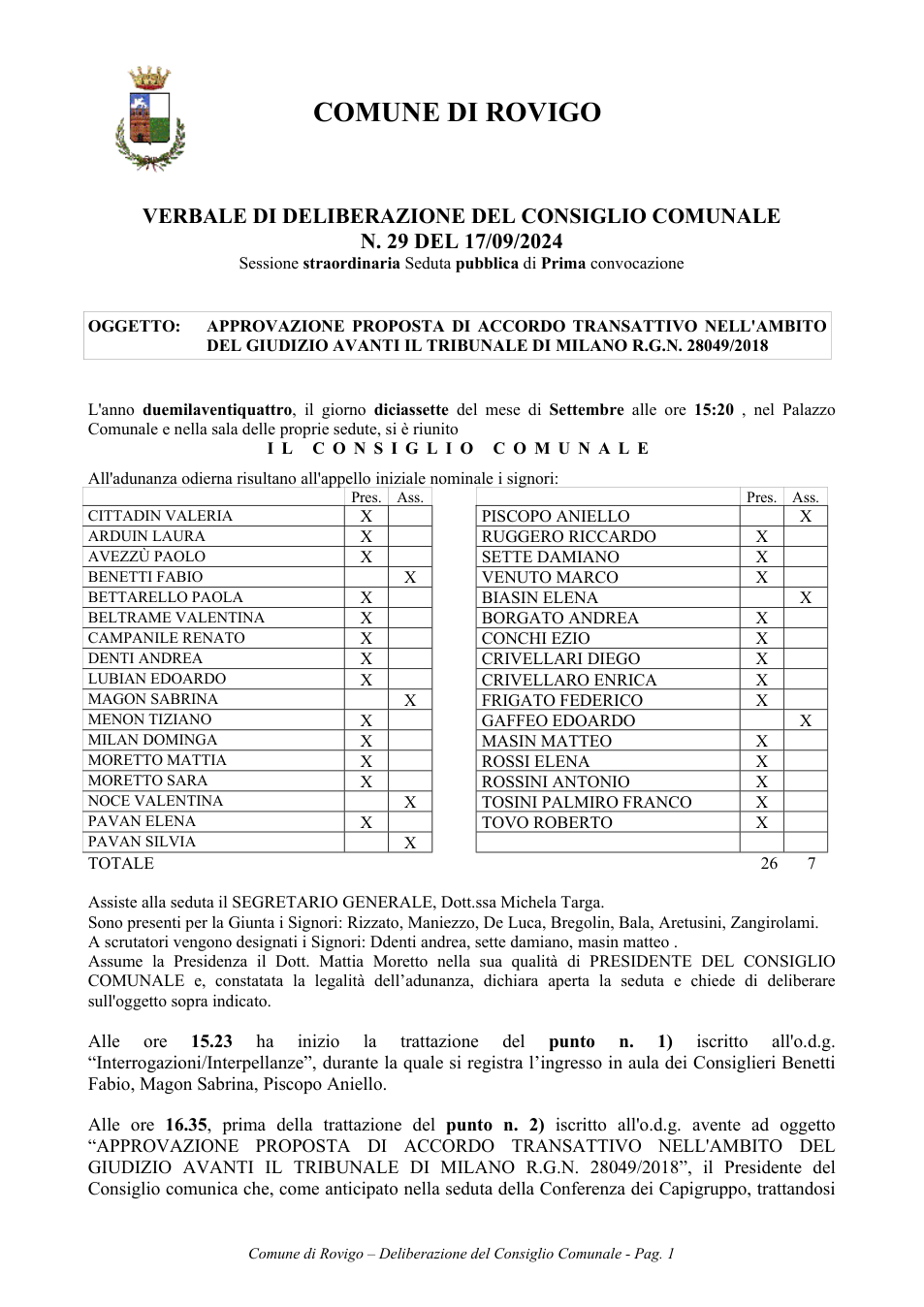 Pagina 1 del documento