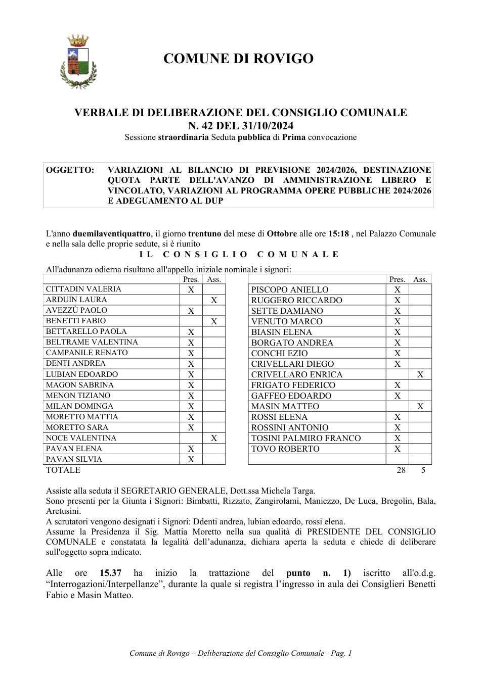 Pagina 1 del documento
