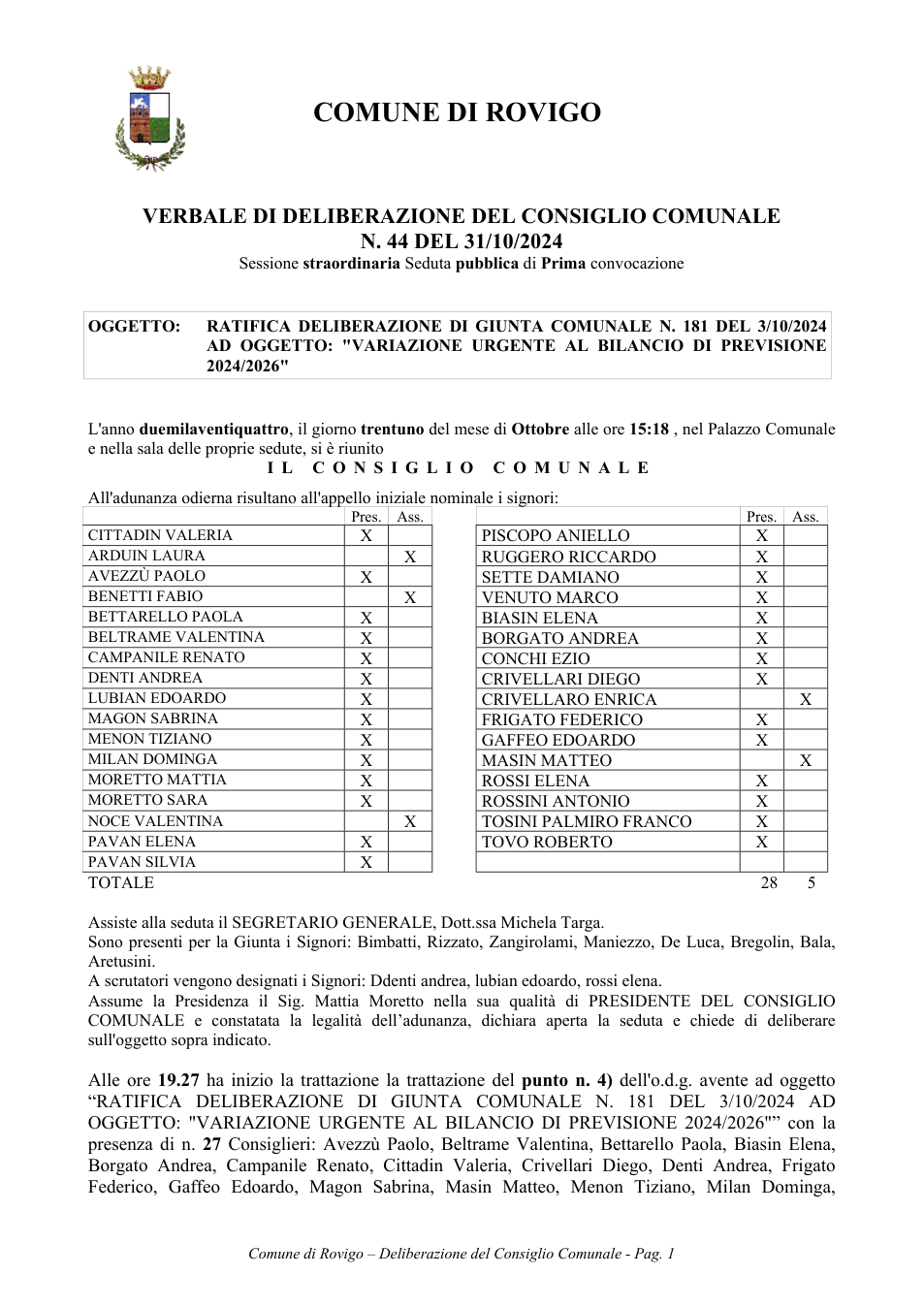 Pagina 1 del documento