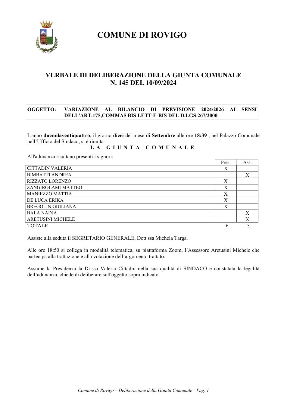 Pagina 1 del documento
