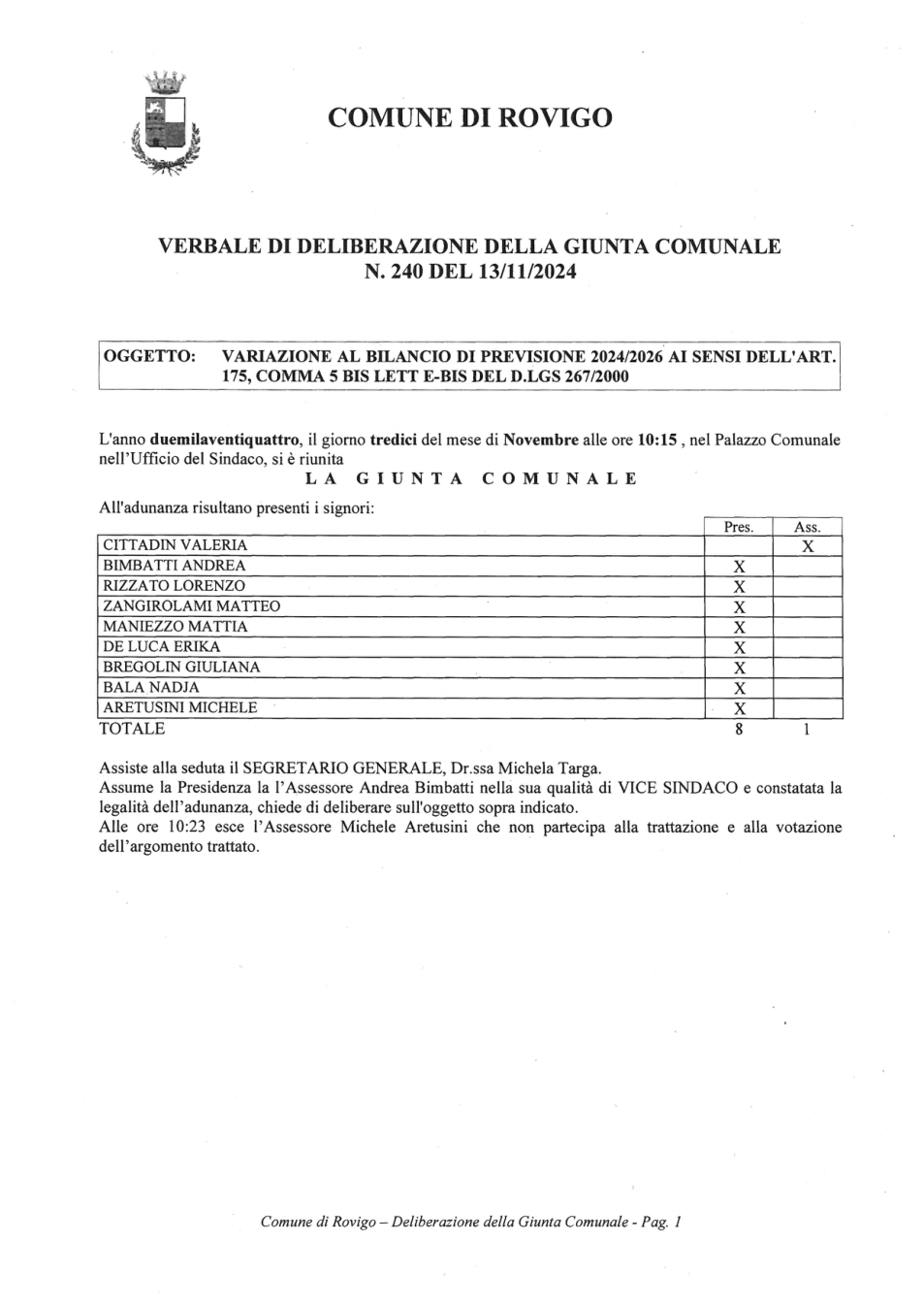 Pagina 1 del documento