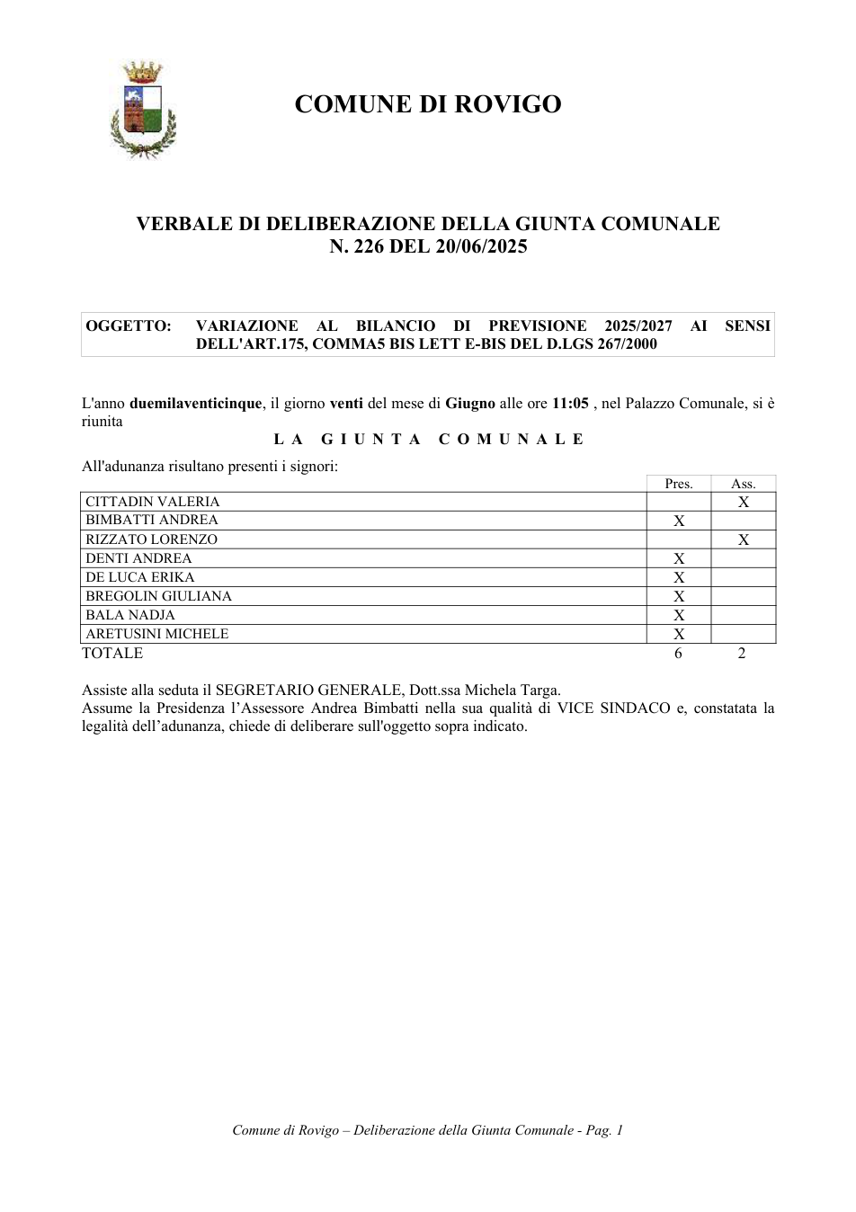 Pagina 1 del documento