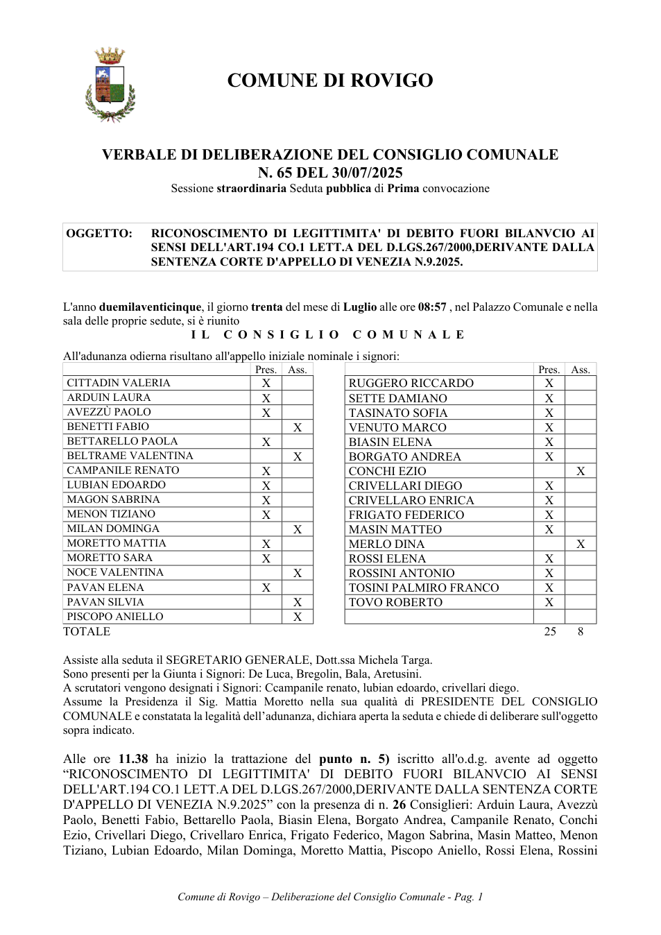 Pagina 1 del documento