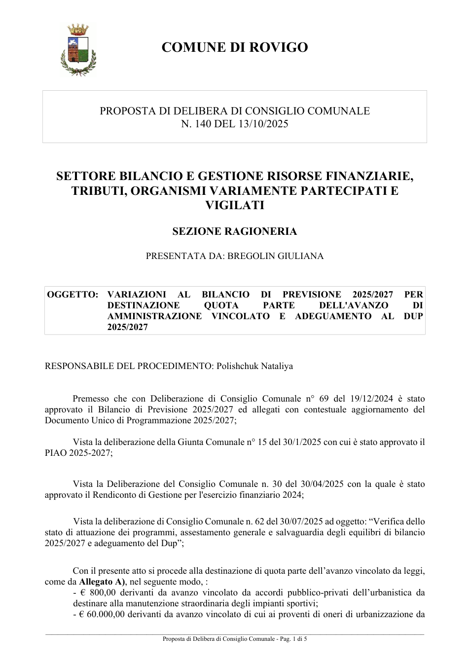 Pagina 1 del documento
