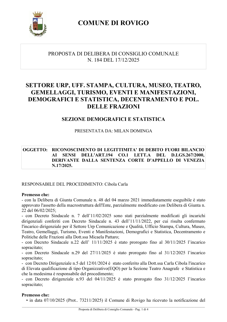 Pagina 1 del documento
