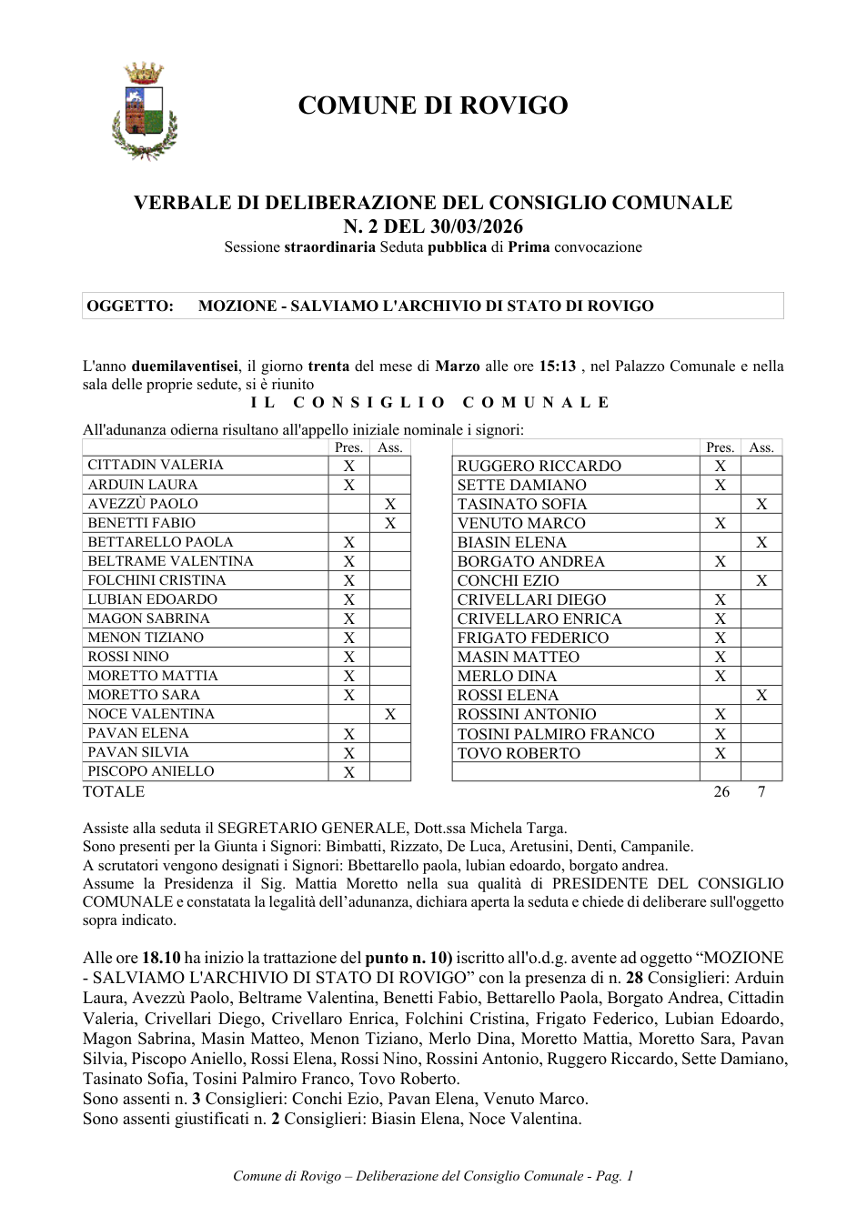 Pagina 1 del documento