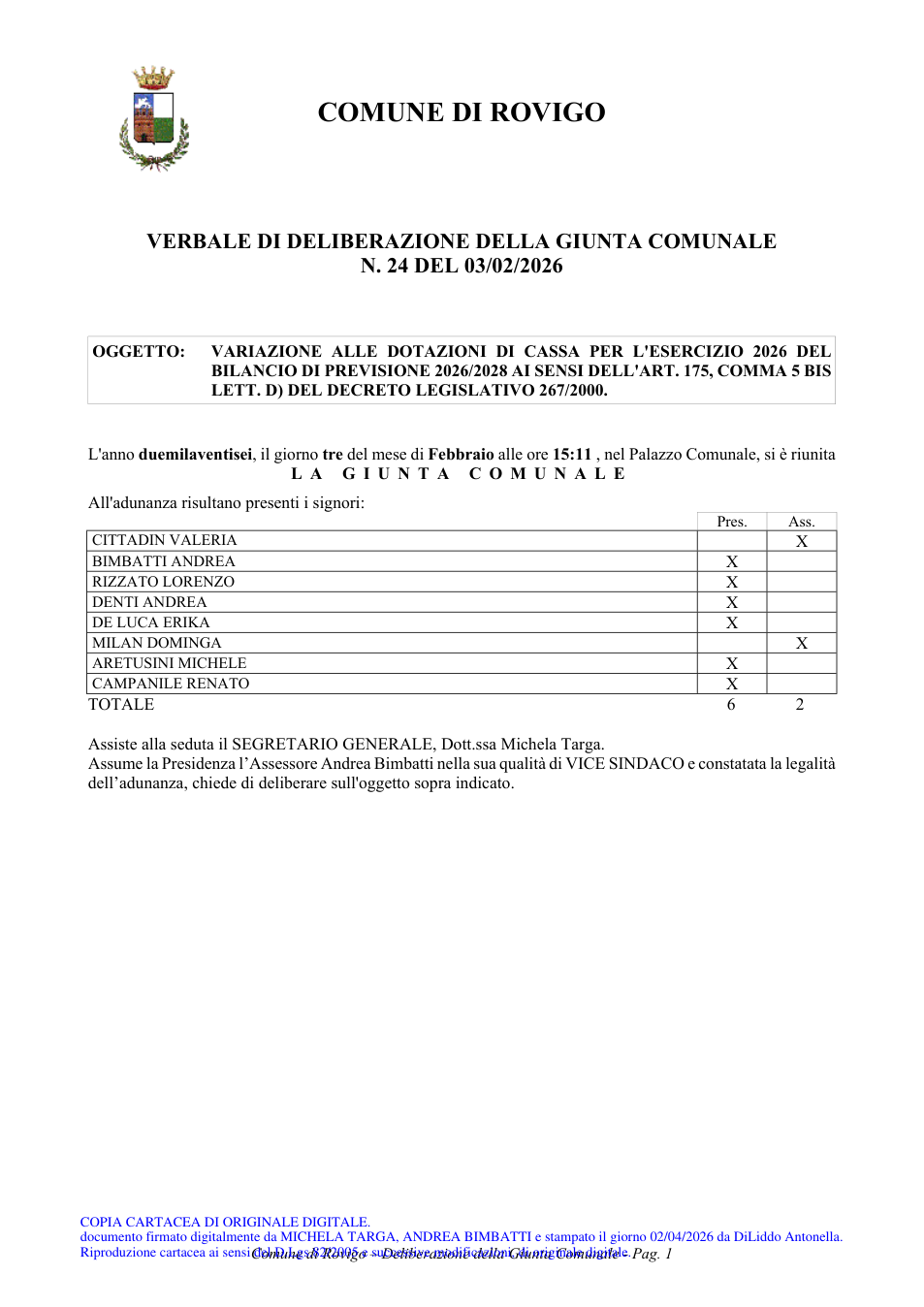 Pagina 1 del documento