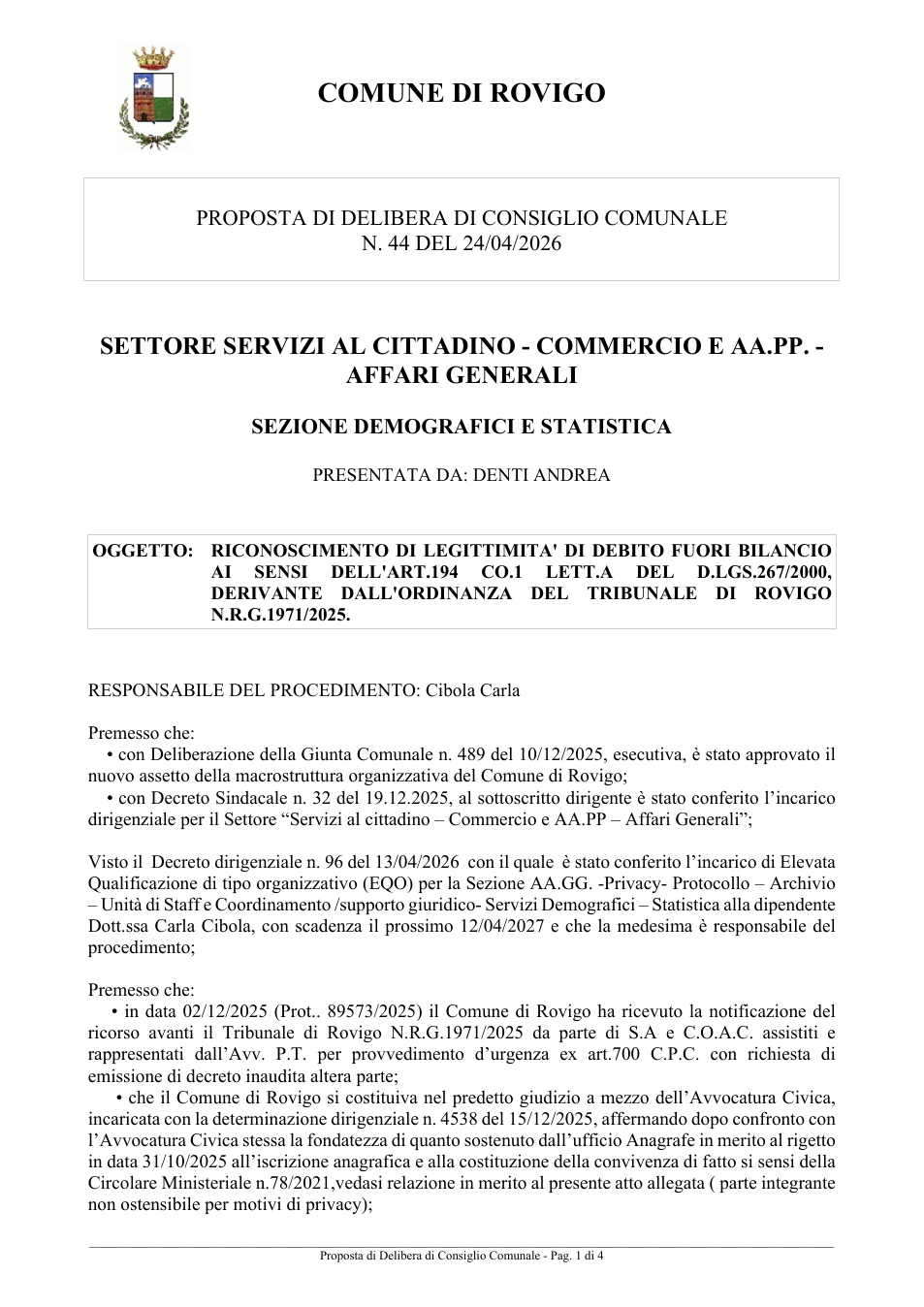 Pagina 1 del documento