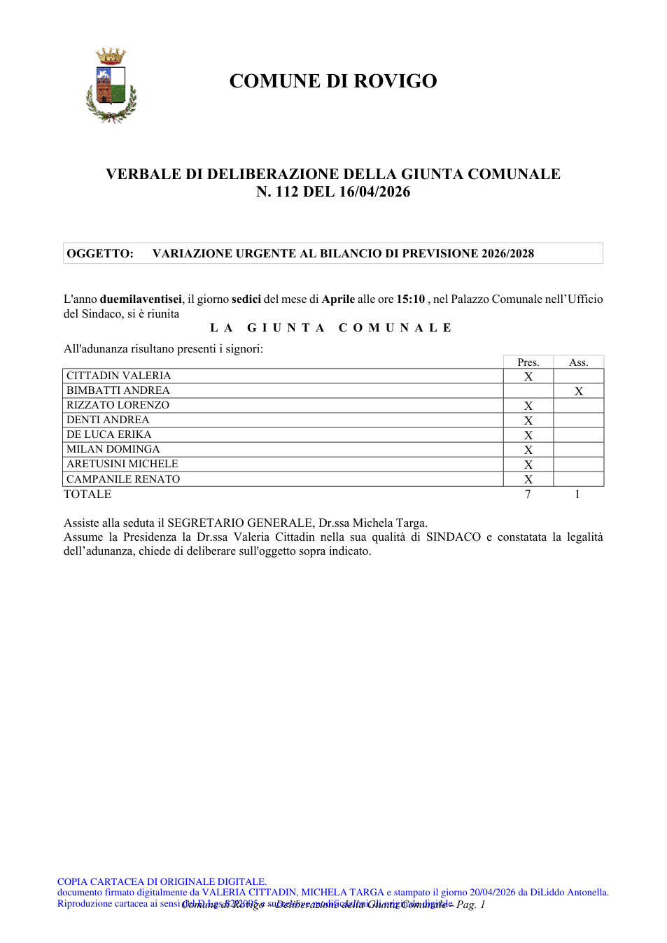Pagina 1 del documento