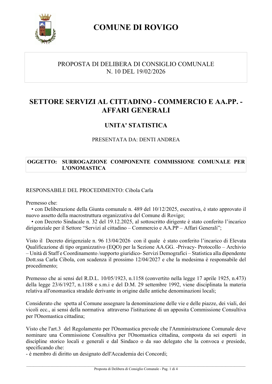 Pagina 1 del documento