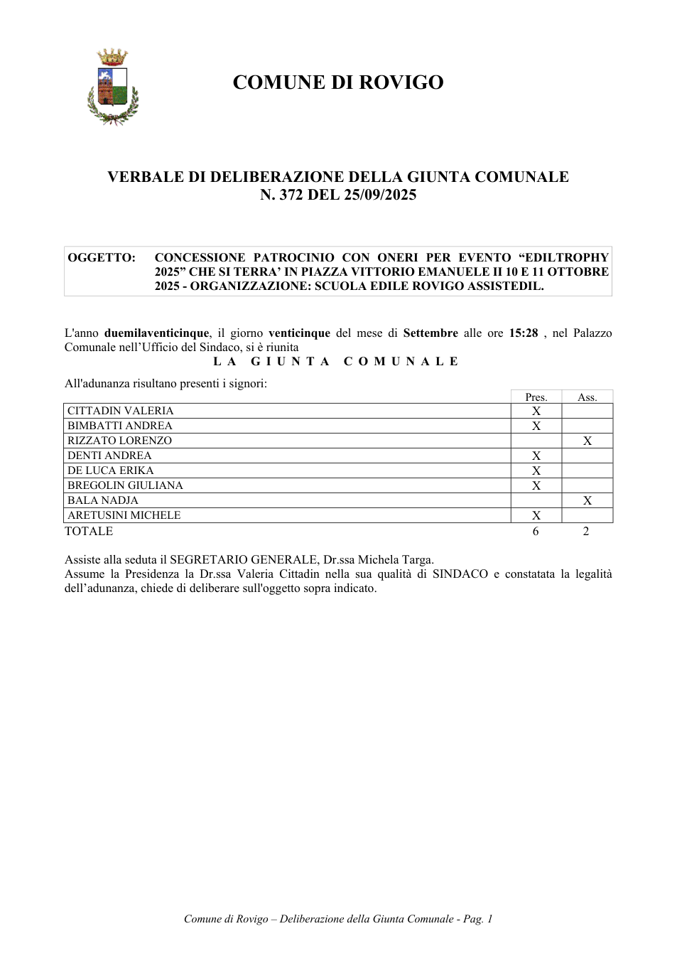 Pagina 1 del documento