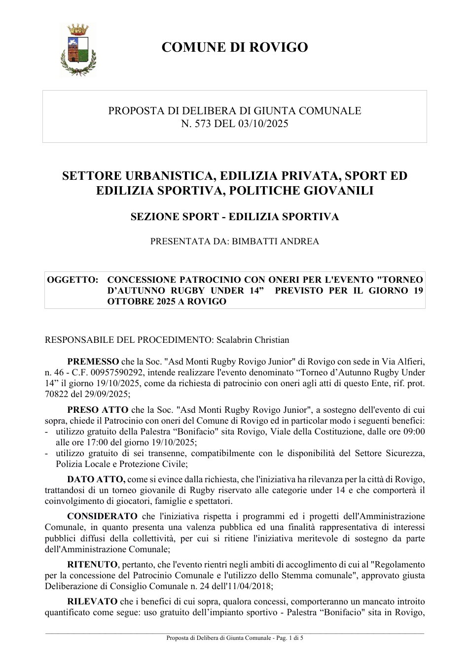 Pagina 1 del documento