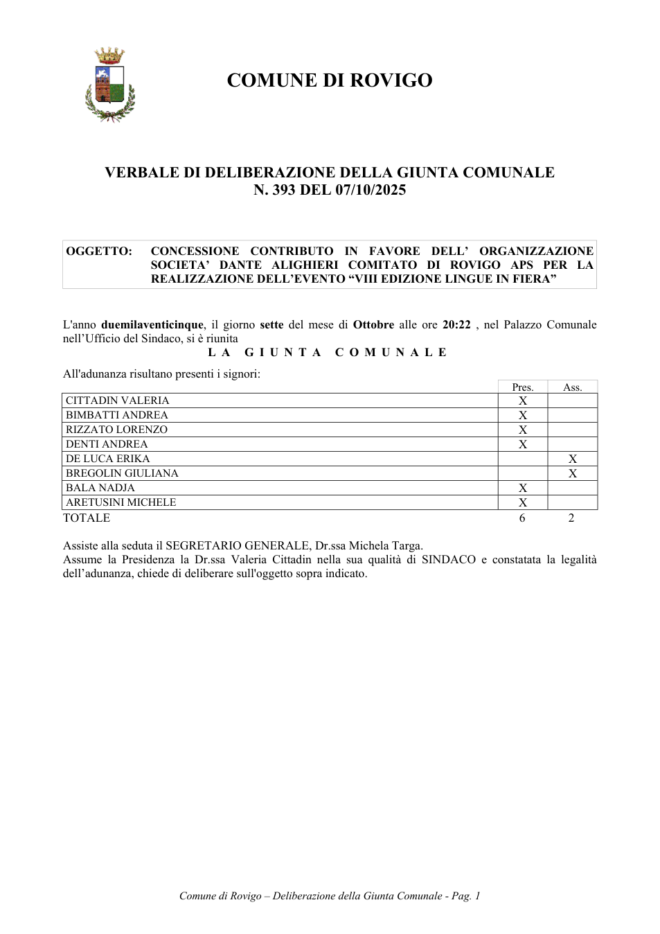 Pagina 1 del documento