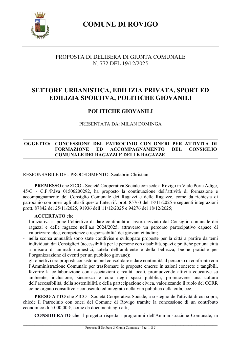 Pagina 1 del documento