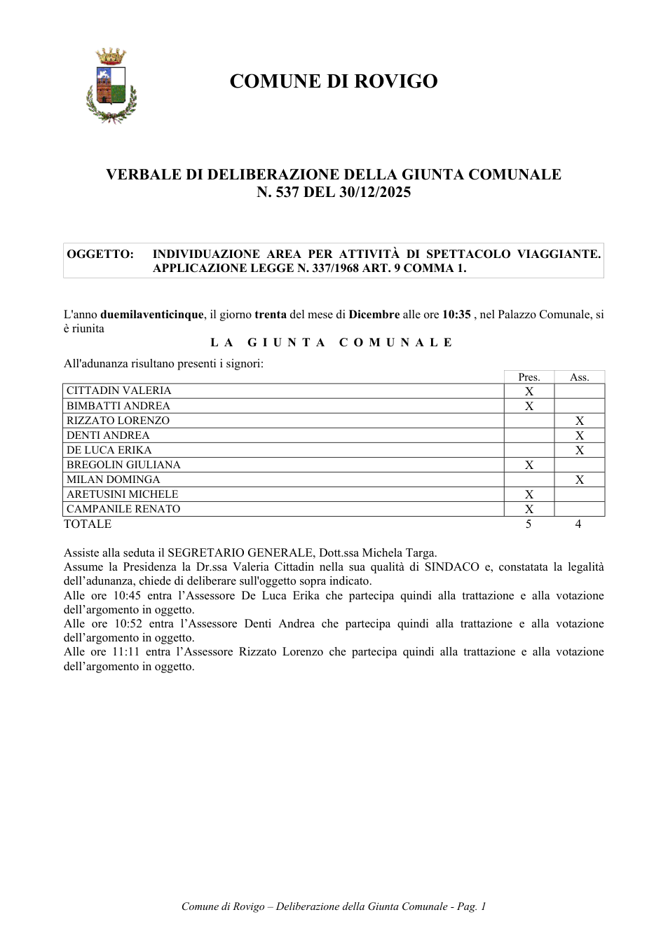 Pagina 1 del documento
