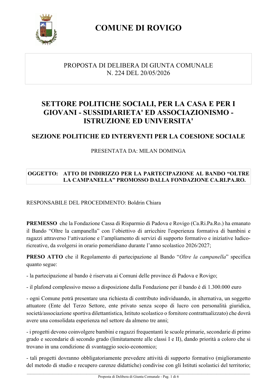 Pagina 1 del documento