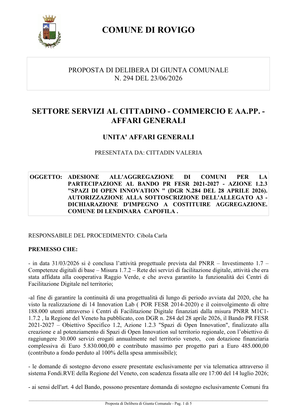 Pagina 1 del documento