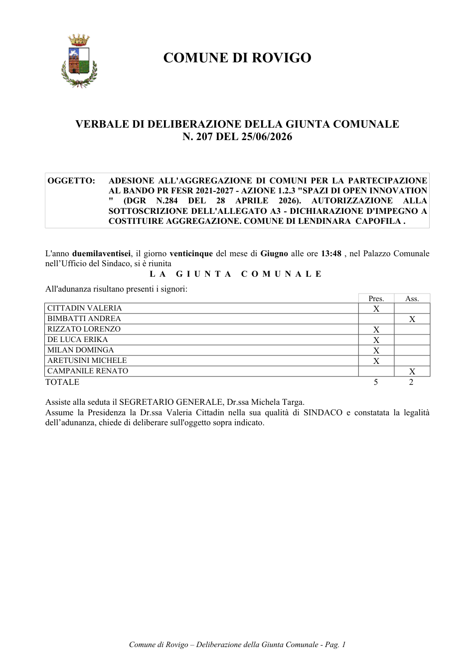 Pagina 1 del documento
