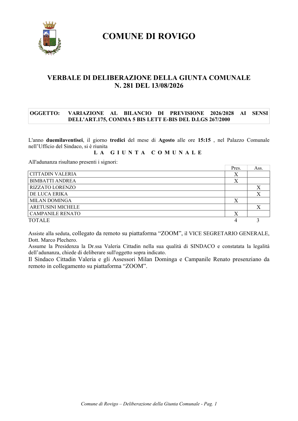 Pagina 1 del documento
