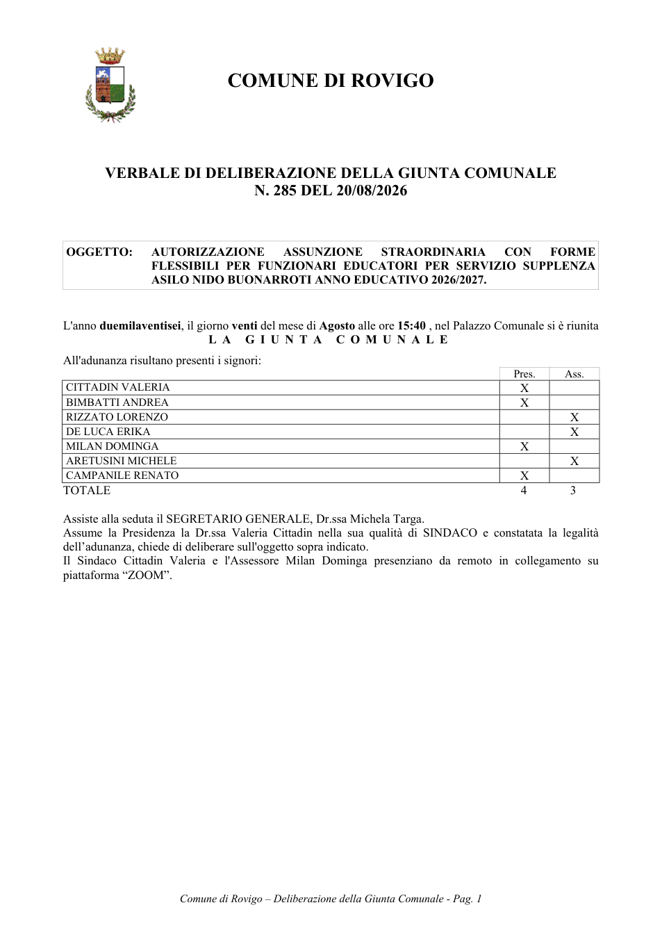 Pagina 1 del documento