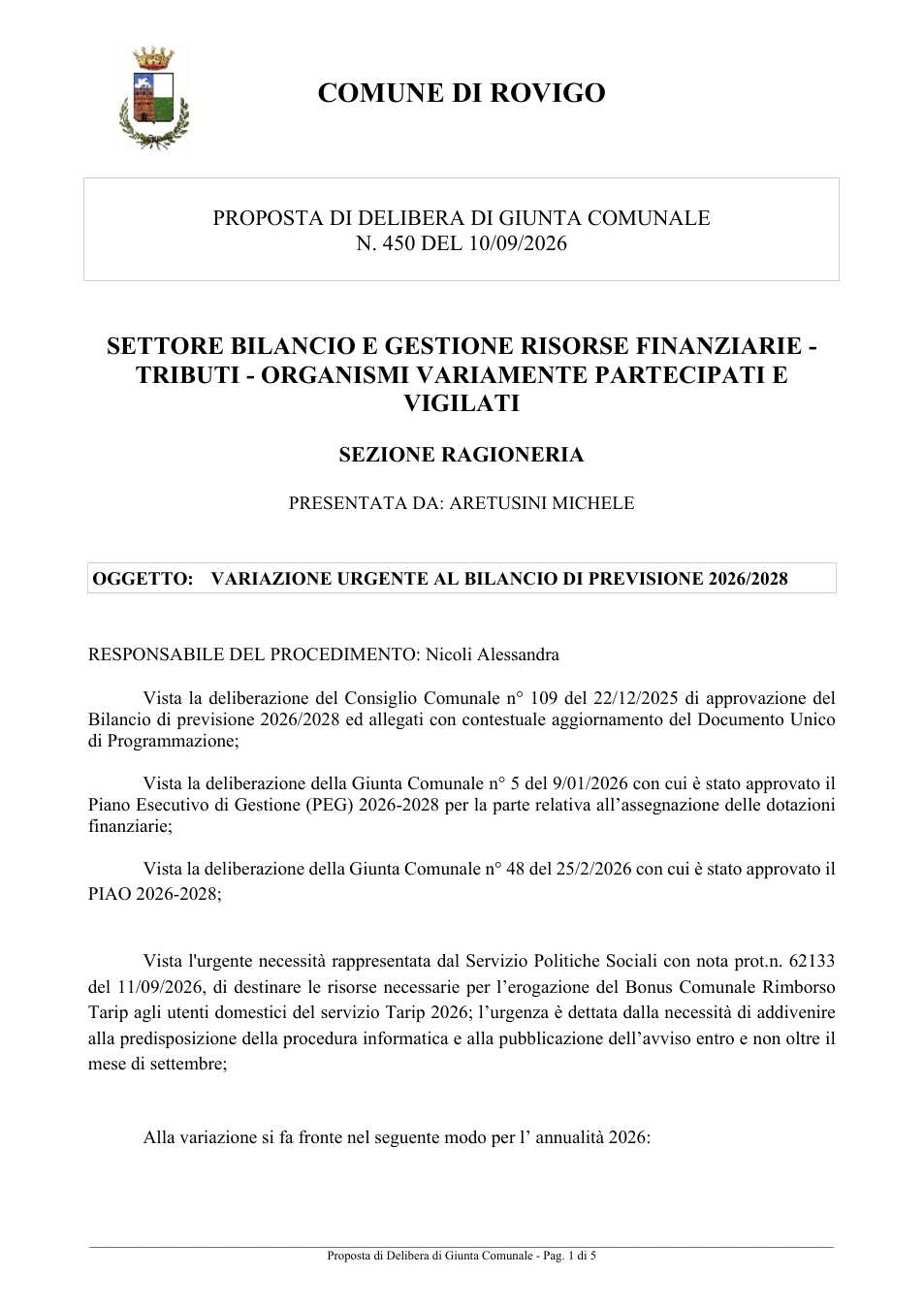 Pagina 1 del documento