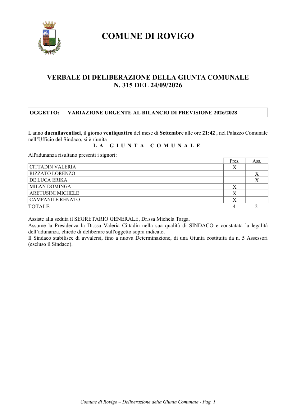 Pagina 1 del documento
