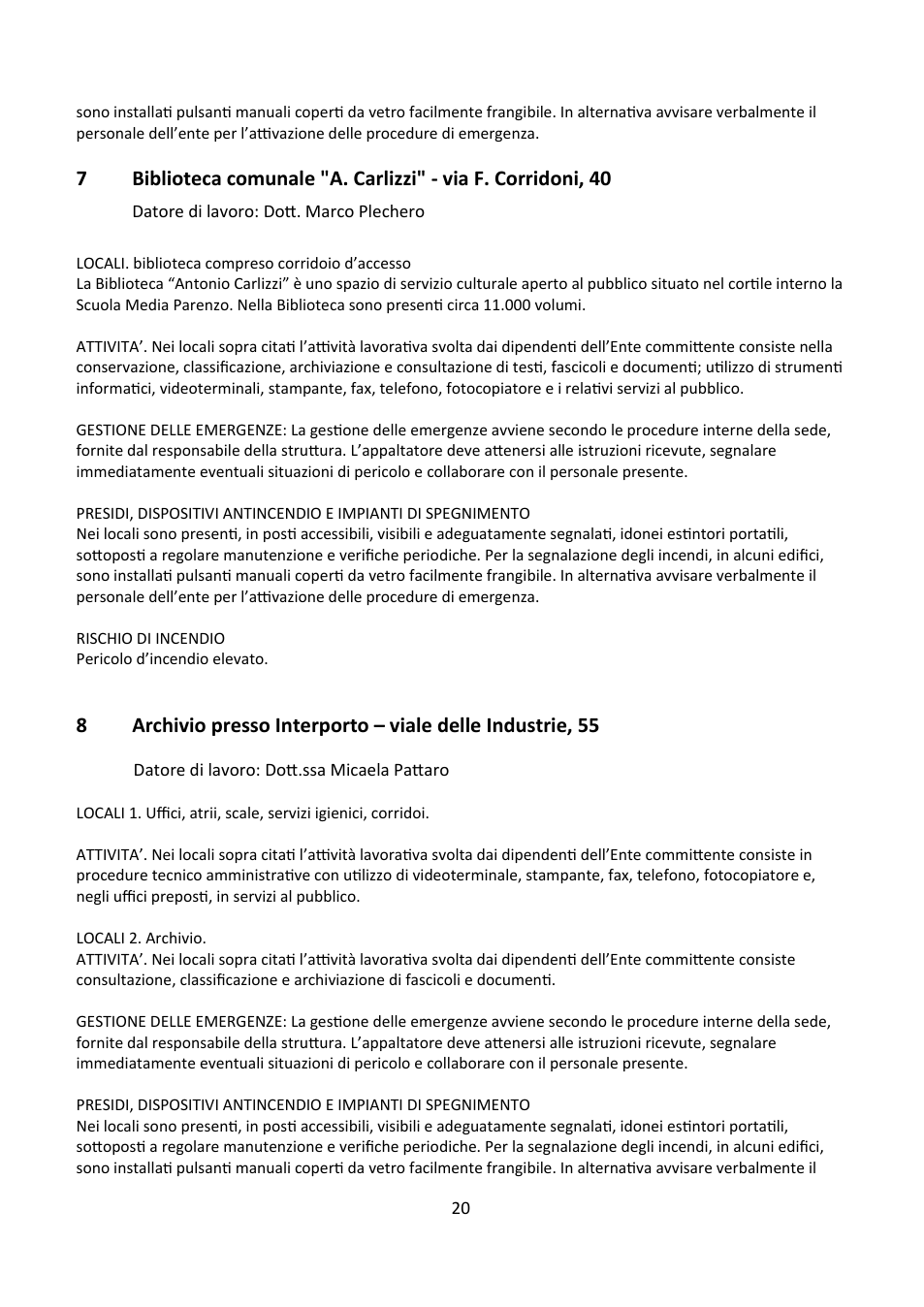 Pagina 20 del documento