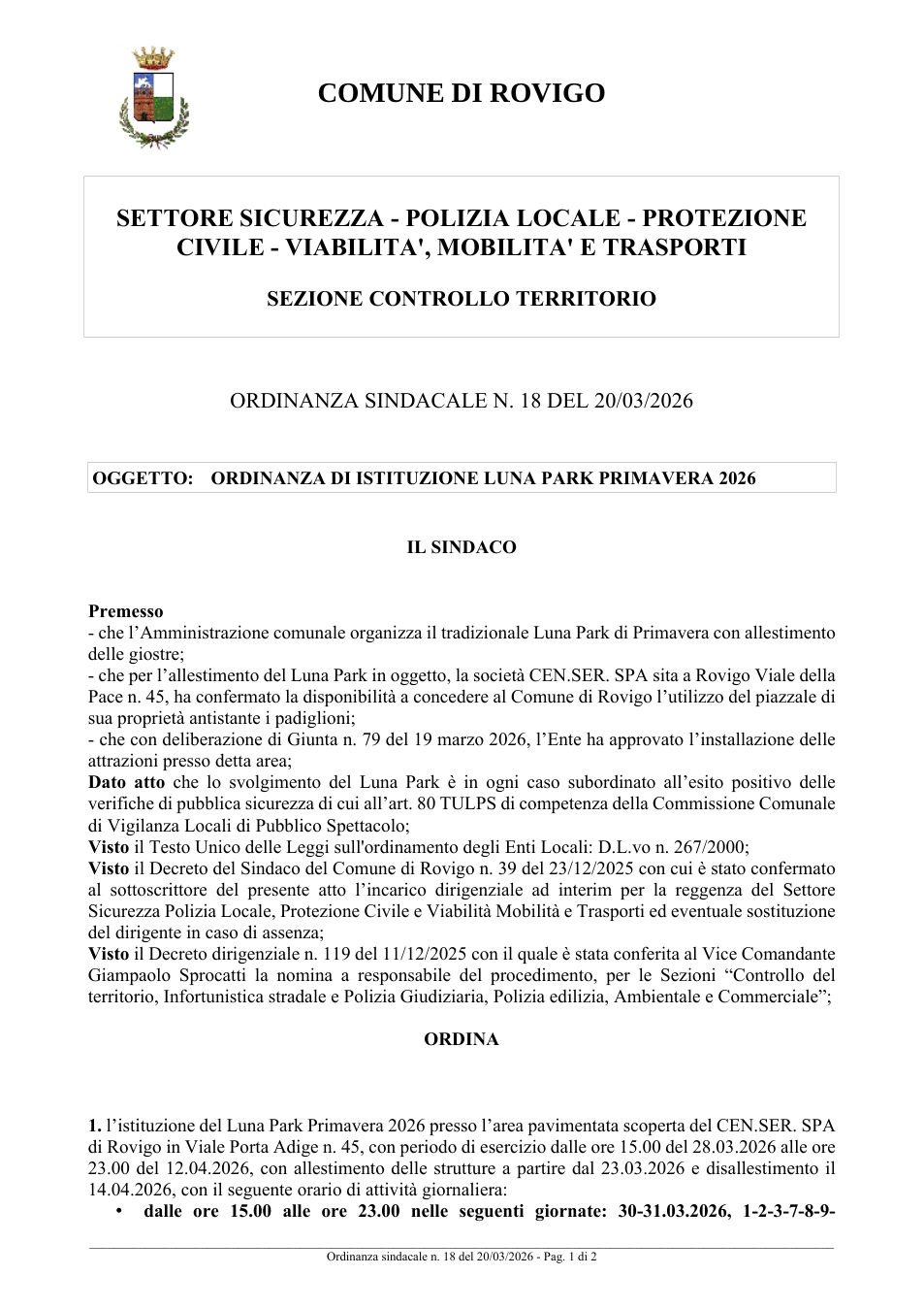 Pagina 1 del documento