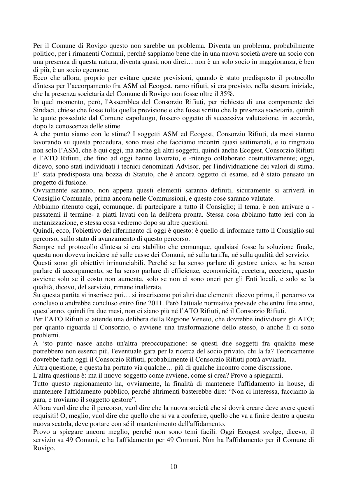Pagina 10 del verbale