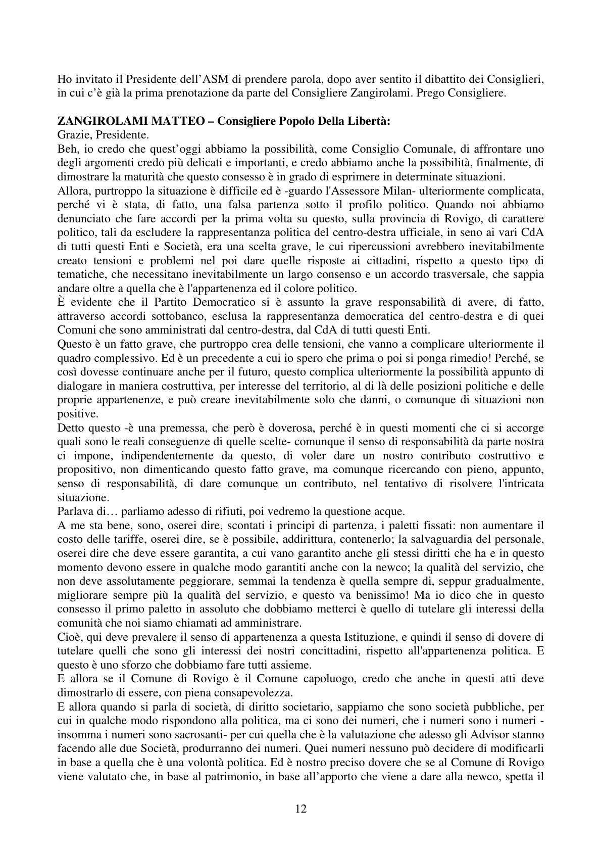 Pagina 12 del verbale