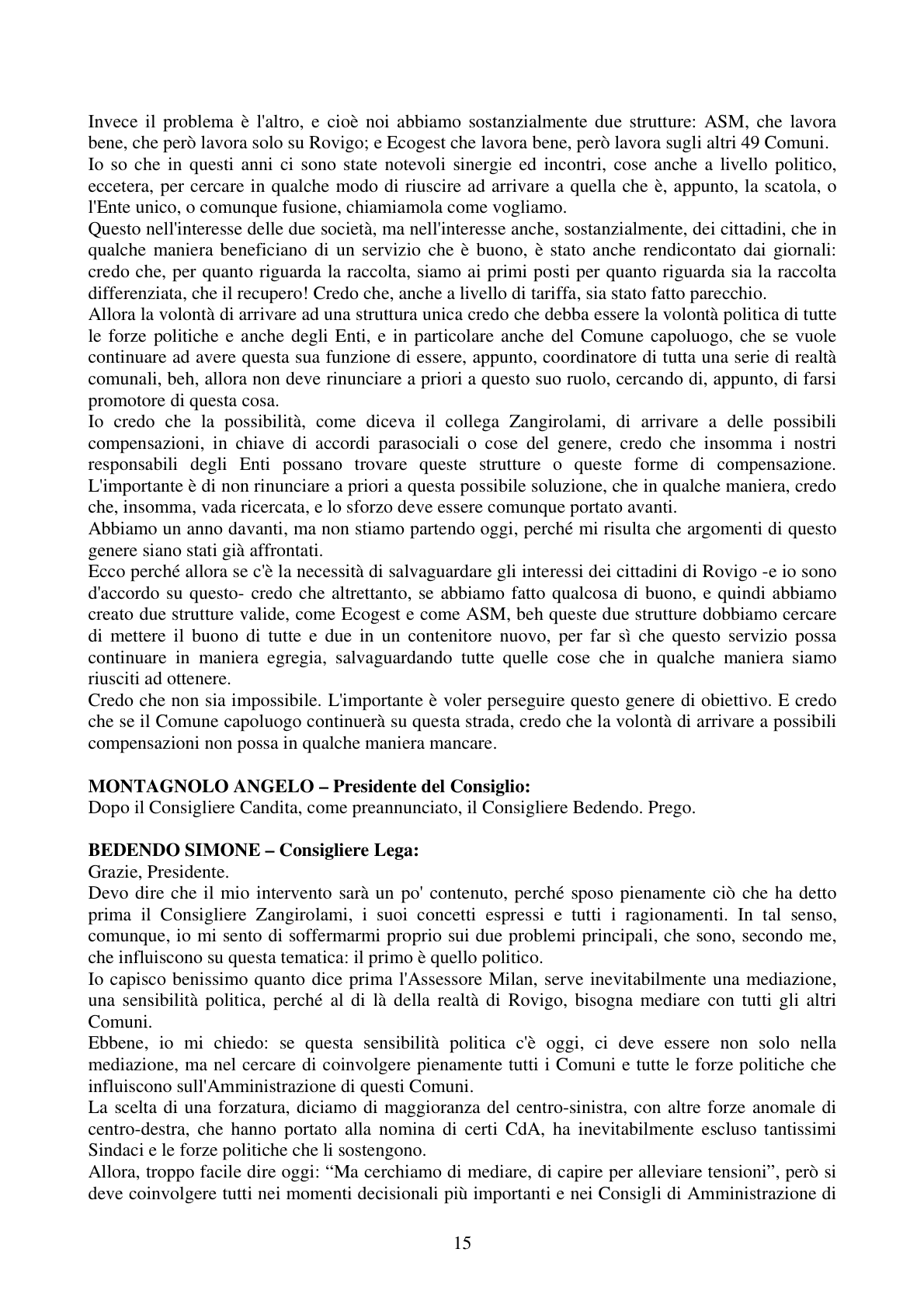 Pagina 15 del verbale