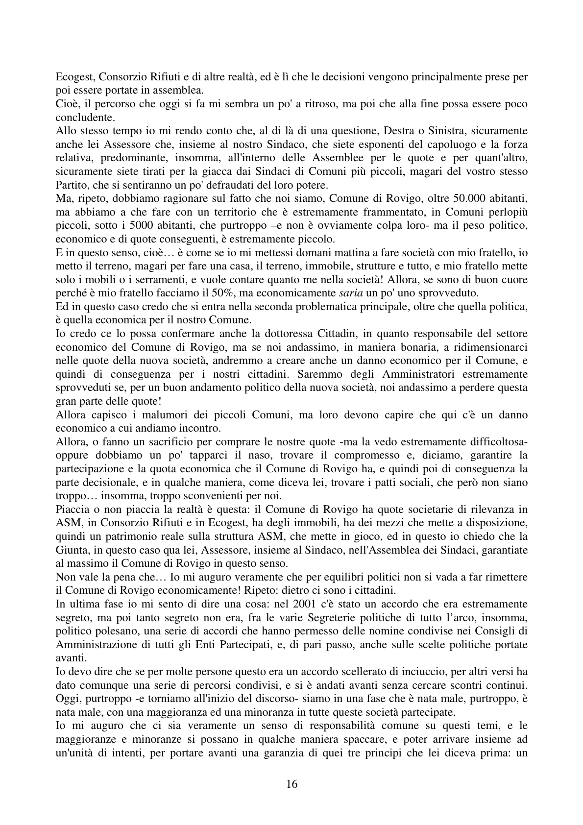 Pagina 16 del verbale